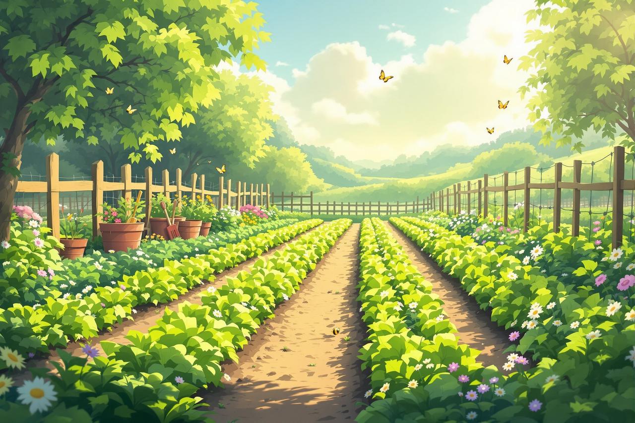 红果作品 - 外婆的菜园子